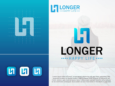 Longer Happy Life-L+H+L Letter Logo Design-Modern Logo