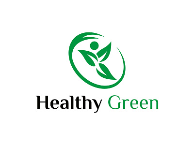 Healthy Green natural logo brand identity care colors design green natural logo healthy green natural logo logo minimal modern logo natural logo nature vector wordmark