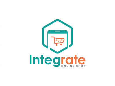 Online Shop Logo apps brand identity cart logo colorful logo creative logo flat graphic design icon mark minimal modern logo phone shop logo shopping cart logo technology vector