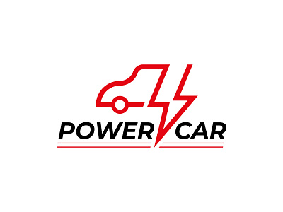 Power Car Modern Logo brand identity branding car logo colorful logo colors design flat graphic design icon logo mark minimal modern logo monogram power car logo power logo service symbol vector work