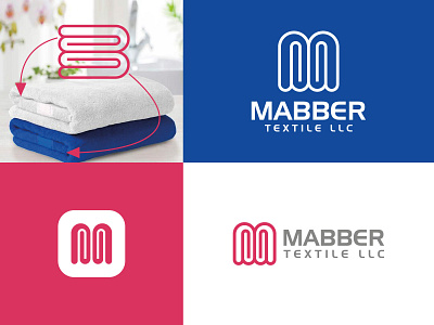 Bath Towels And Letter M-Modern Logo Design app bath towels brand identity business colorful logo creative logo design e commerce business flat graphic design icon letter m logo logo design minimal modern logo monogram sterngd textile vector