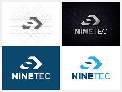 9 Letter Ninetec Logo Design | Minima | Monogram | Modern