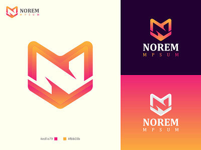 NM Letter Logo Design | Minima | Monogram | Modern | Simple