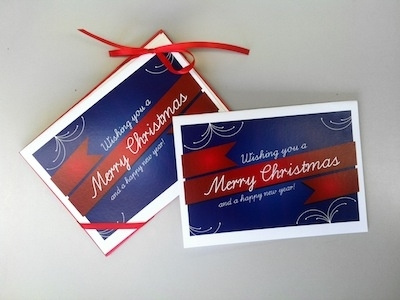 Quick shot — they're for sale! card christmas christmas card holiday ribbon