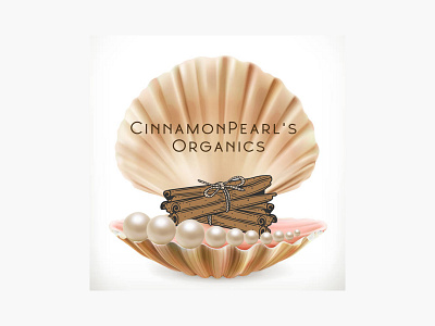Cinnamon Pearl's Organics art design flat graphic design illustration illustrator logo minimal photoshop typography