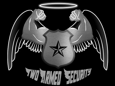 Two Armed Security art branding design graphic design illustration illustrator logo minimal photoshop vector