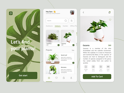 Plant App app branding design icon illustration logo plant typography ui uiux ux vector