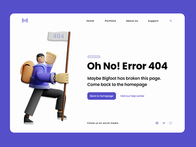 404 Error Page branding design figma illustration minimal ui vector web