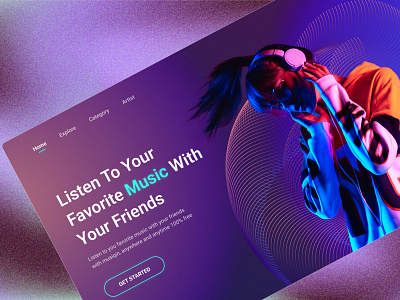 Music platform | Home screen design main screen music platform home screen ui ux web design