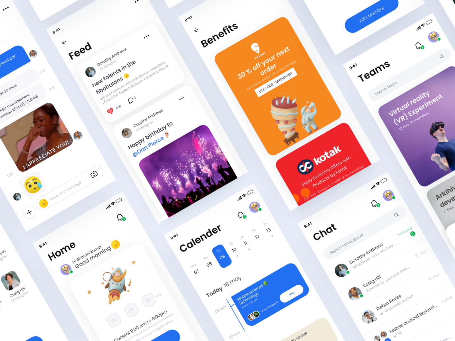 Team Management app by Fibonalabs on Dribbble