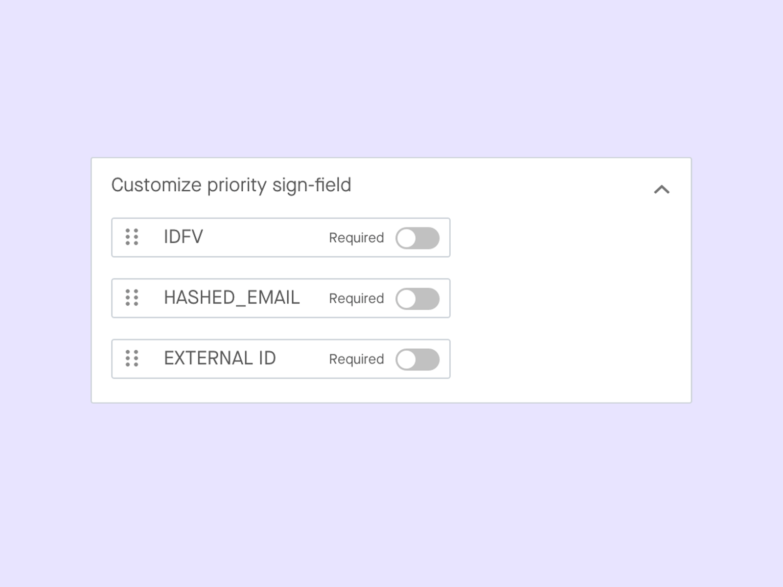Customize priority sign-field