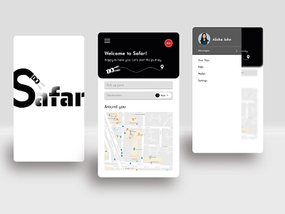 Safar the taxi app UI branding design icon illustration logo ui
