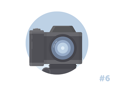 Camera flat icon illustration vector