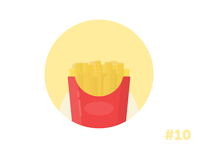 French fries flat icon illustration vector