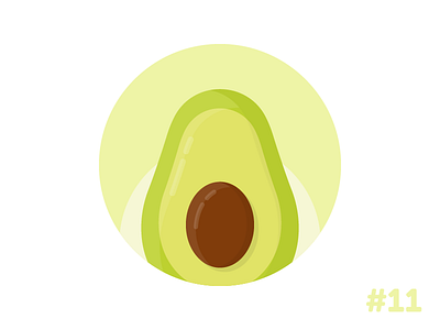 Avocado flat icon illustration vector