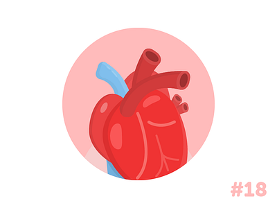 Heart flat icon illustration vector