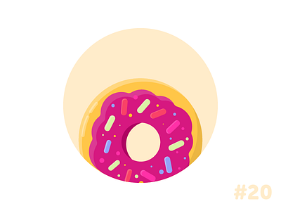 Donut flat icon illustration vector