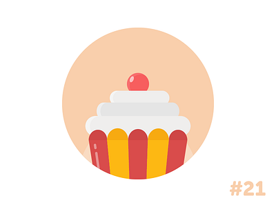 Cupcake flat icon illustration vector