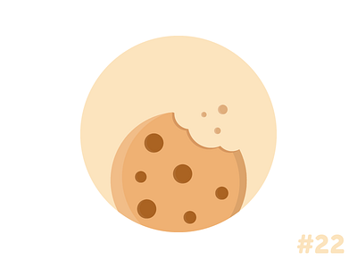 Cookie flat icon illustration vector