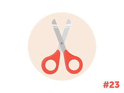 Scissors flat icon illustration vector