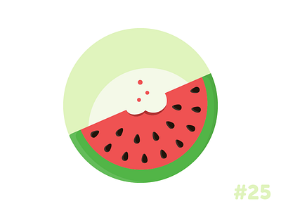 Watermelon flat icon illustration vector