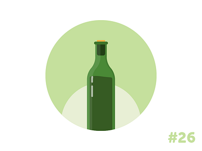 Wine bottle flat icon illustration vector