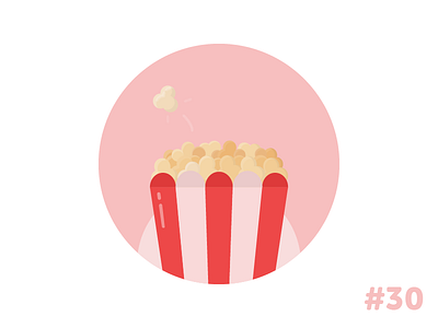 Popcorn flat icon illustration vector