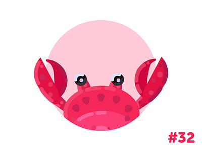 Crab flat icon illustration vector