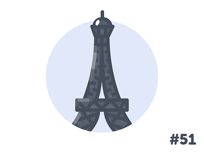 Eiffel tower flat icon illustration vector