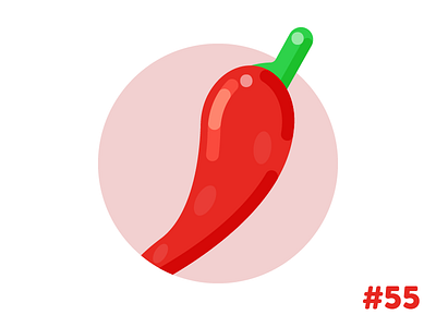 Chili pepper flat icon illustration vector