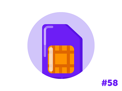 SIM Card flat icon illustration logo vector