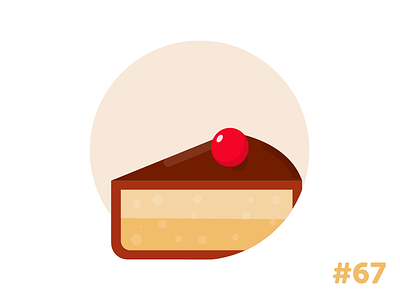 Cake flat icon illustration vector
