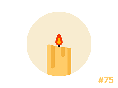Candle flat icon illustration vector