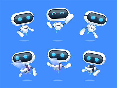 Robot kid action ai ayo charactor fly mascot okay robot sketch smart study
