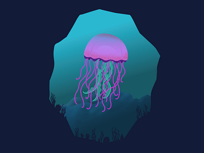 Jellyfish Illustration affinity designer illustration jellyfish sea