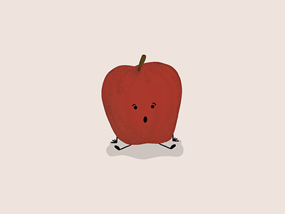 Clumsy Apple adobe fresco apple illustration