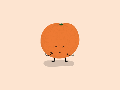 Giggling Orange adobe fresco giggle illustration orange