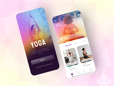 Yoga App app design customised traingng daily workout figmadesign inner peace mobile app self care self monitor uidesign uiux yoga yoga app yoga lovers yoga plus yoga pose yoga studio yoga trainers yoga training yoga with music yogafit