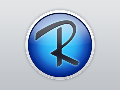 'R' Logo iTunes blue itunes logo robin bailey