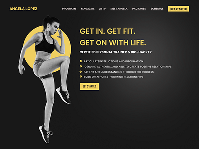 Personal Trainer Landing Page design figma fitness trainer ui ux web