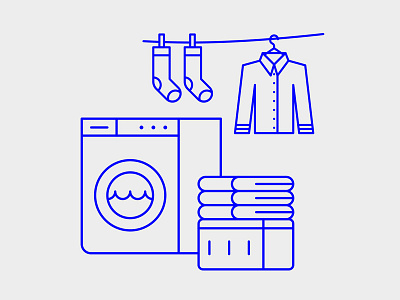 Smart Home Icons. Laundry