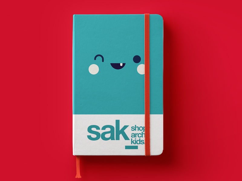 Shop. Arch. Kids. Notebook logo branding stationery notebook mockup kids