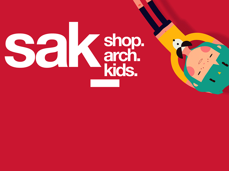 Shop. Arch. Kids. branding character design friend girl illustration kids logo