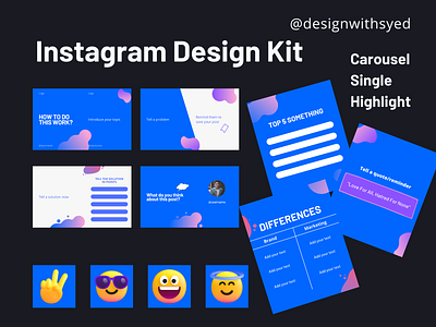 Instagram Design kit @2021 branding design graphic design social media