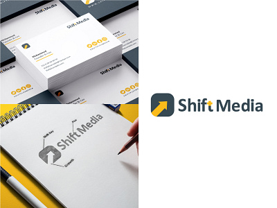 Shift Plus Media Logo - Brand Identity aganecy logo logo shift shift key logo shift plus medoa logo