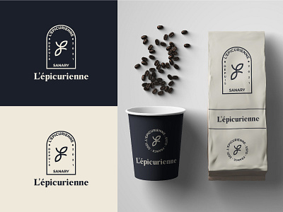 l'épicurienne Logo Design - BRANDING bio brand brand identity branding coffee logo coffee packaging brand coffee shop branding cosmetics brand cosmetics logo logo mug branding skin brand