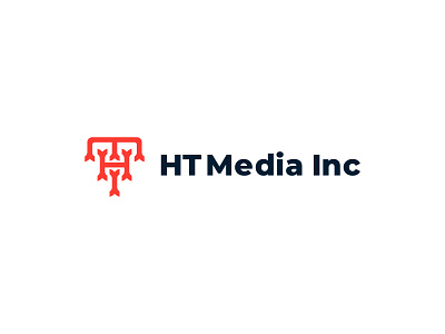 HT Media Inc Logo Design agency logo filmaking logo ht logo ht media logo letter h and t logo youtube agency logo