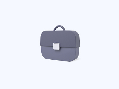 Briefcase 3d 3d art 3d artist 3d design 3d designer 3d icon 3d icons 3d modeling icon illustration ui