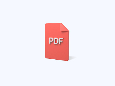 PDF 3D icon 3d 3d art 3d artist 3d design 3d designer 3d icon 3d icons 3d modeling freebie freebies icon illustration pdf ui