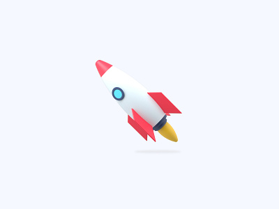 Rocket 3D icon 3d 3d art 3d artist 3d design 3d designer 3d icon 3d icons 3d modeling freebie freebies icon illustration rocket startup